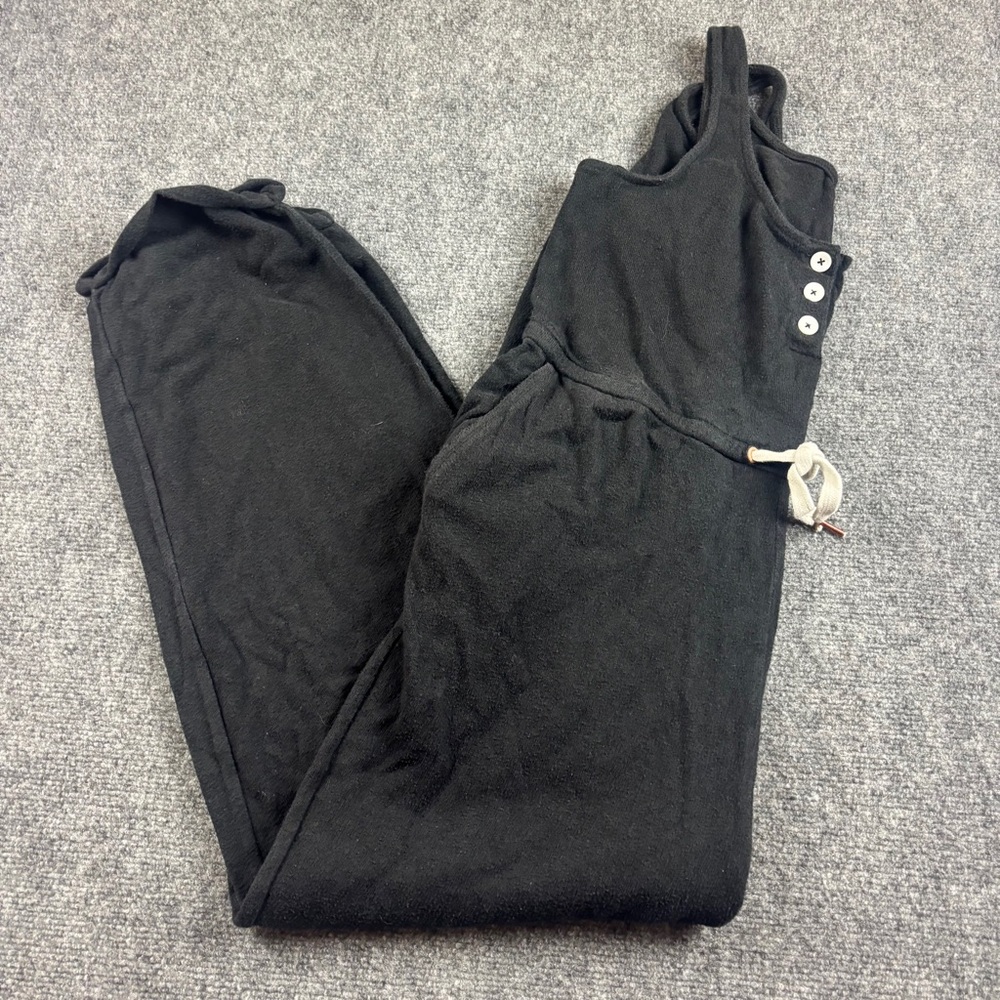 VOLCOM Women’s Black Lil Fleece Romper size: Medium 8 - Picture 2 of 10